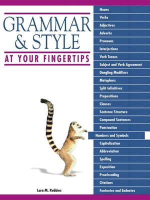 cover image of Grammar and Style at Your Fingertips